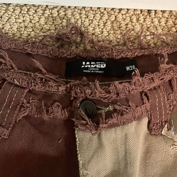 Jaded London Patchwork Brown Denim - Picture 3 of 4